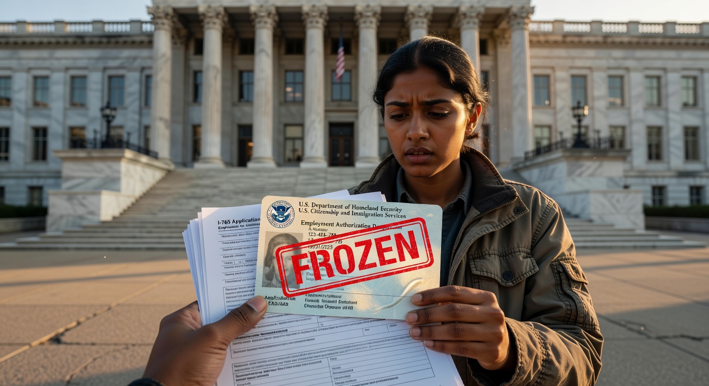 Asylum work permit freeze - EAD application frozen by DHS