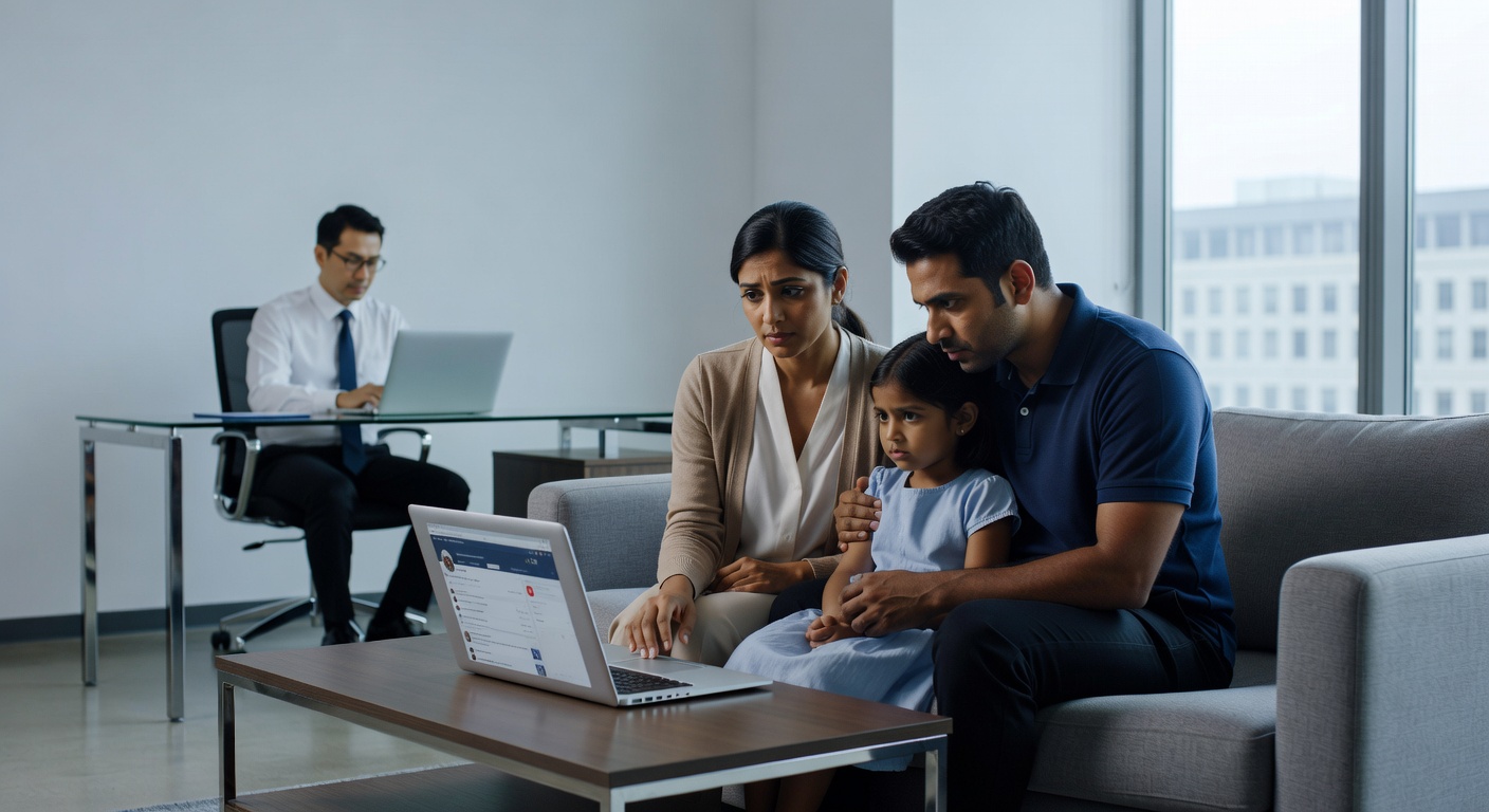 Шахсе, ки шабакаҳои иҷтимоиро мебинад ва аз парвандаи муҳоҷиратӣ нигарон аст