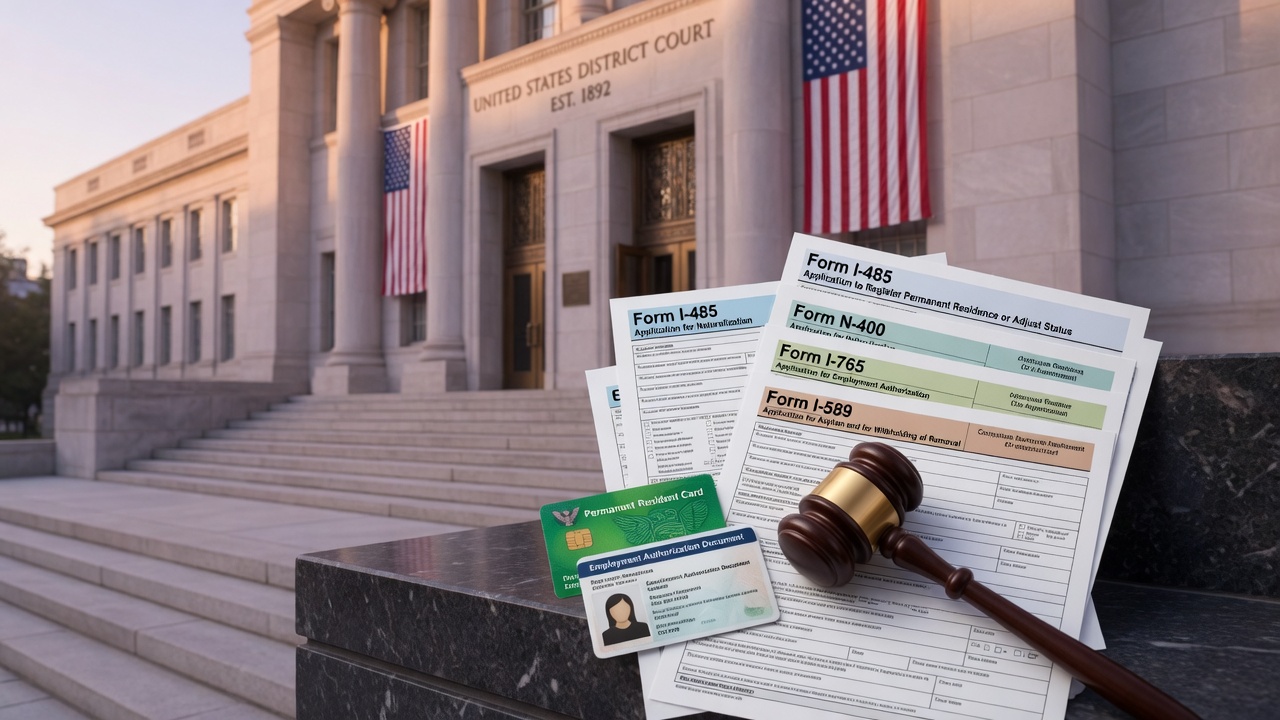 Decisión de una corte federal bloquea el congelamiento de beneficios de USCIS para tarjetas verdes, ciudadanía, permisos de trabajo y casos de asilo