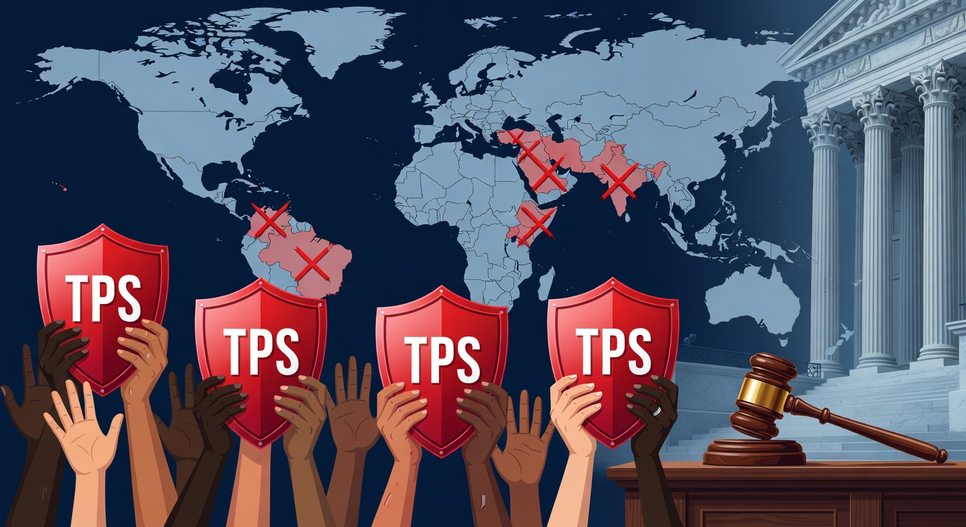 Иммиграционный адвокат изучает документы по Temporary Protected Status и рекомендации по странам на 2026 год